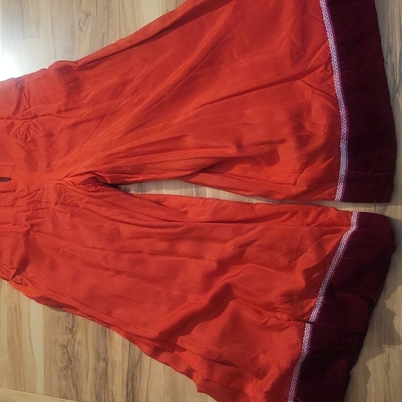 Vintage 70s Raspberry Velvet Romper Loungewear S - Picture 14 of 16